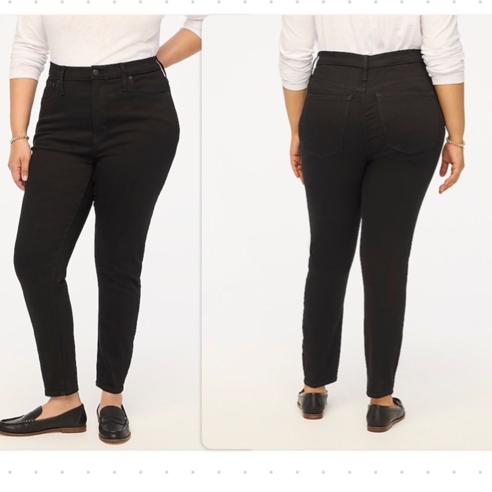 J.Crew Factory 9" mid-rise black skinny jean in signature stretch NWT Size 33